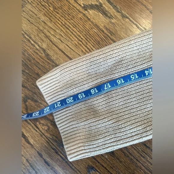 & Other Stories Half Zip knit Sweater in Beige Brown size  Large Womens D0656 - Picture 7 of 12